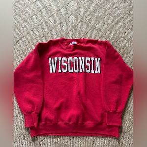 Wisconsin Red XL Delta Crewneck
